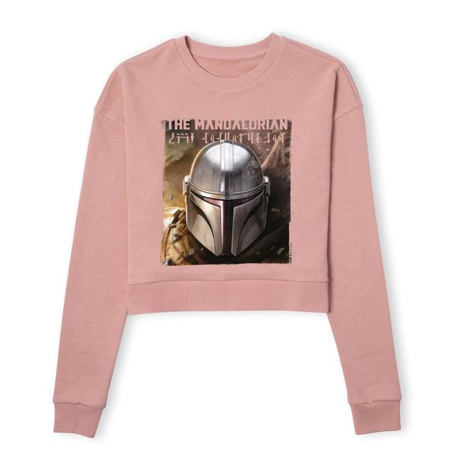 Star Wars The Mandalorian Focus Women's Cropped Sweatshirt - Dusty Pink - M on Productcaster.