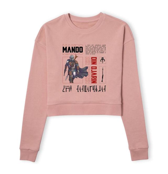 Star Wars The Mandalorian Biography Women's Cropped Jumper - Dusty Pink - S on Productcaster.