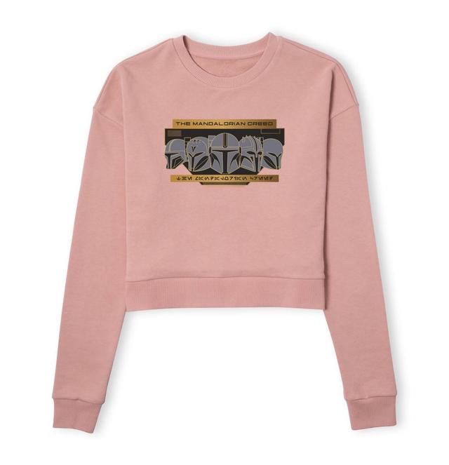 Star Wars The Mandalorian Creed Women's Cropped Jumper - Dusty Pink - XL on Productcaster.