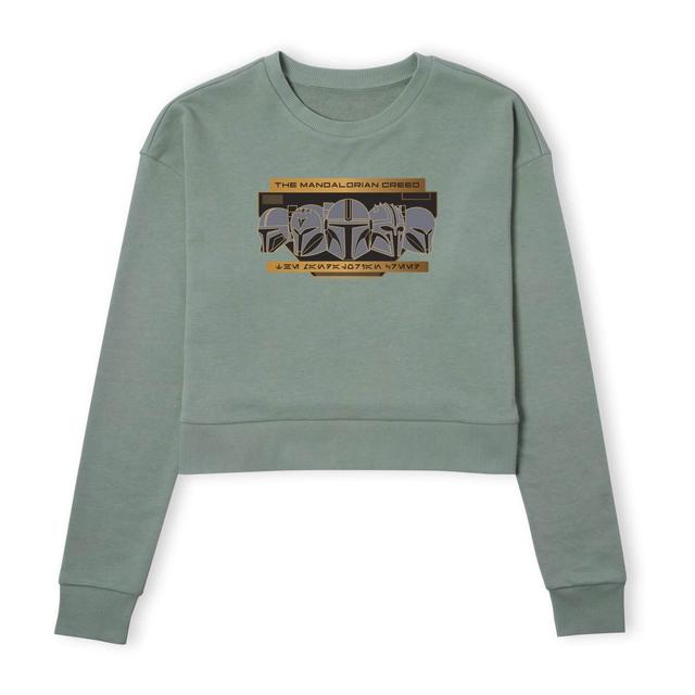 Star Wars The Mandalorian Creed Women's Cropped Sweatshirt - Khaki - XXL on Productcaster.