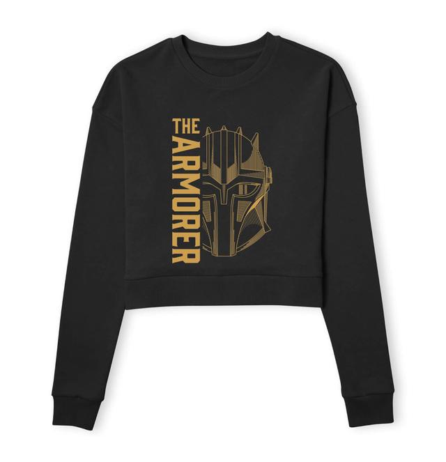 Star Wars The Mandalorian The Armorer Women's Cropped Sweatshirt - Black - M on Productcaster.