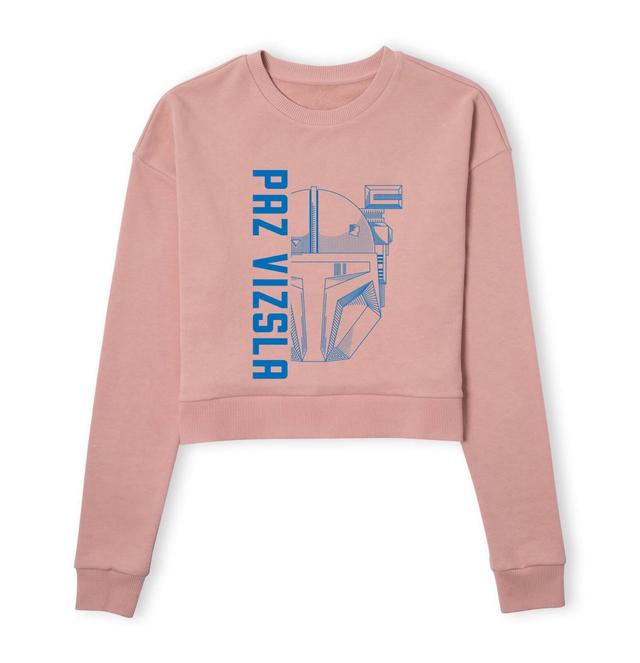 Star Wars The Mandalorian Paz Vizsla Women's Cropped Sweatshirt - Dusty Pink - XXL on Productcaster.