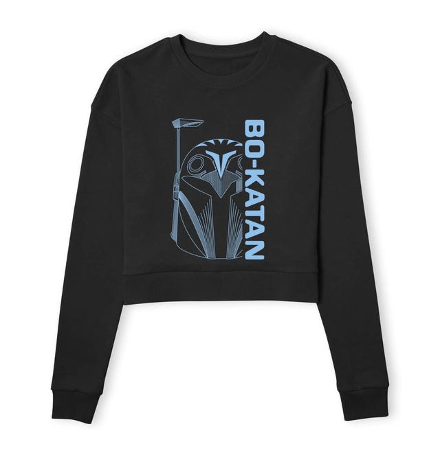 Star Wars The Mandalorian Bo-Katan Women's Cropped Sweatshirt - Black - XS on Productcaster.