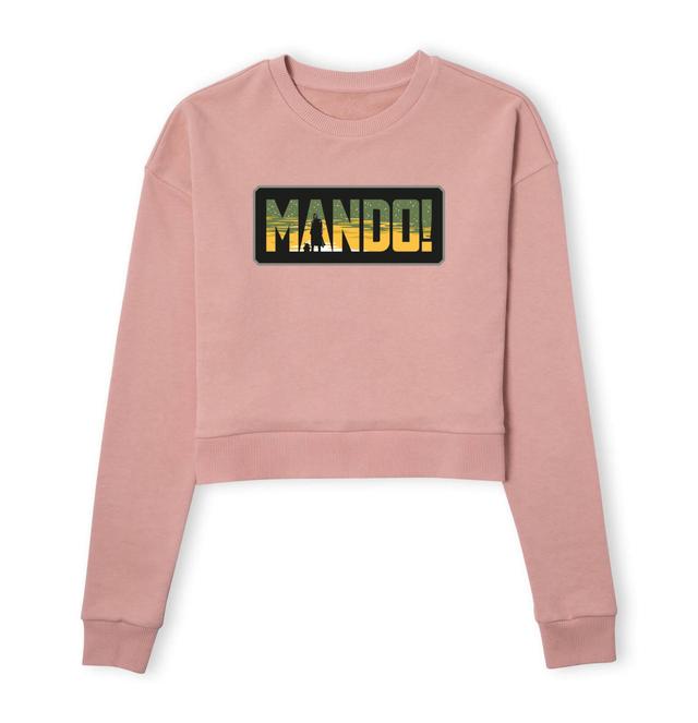 Star Wars The Mandalorian Mando! Women's Cropped Sweatshirt - Dusty Pink - M on Productcaster.