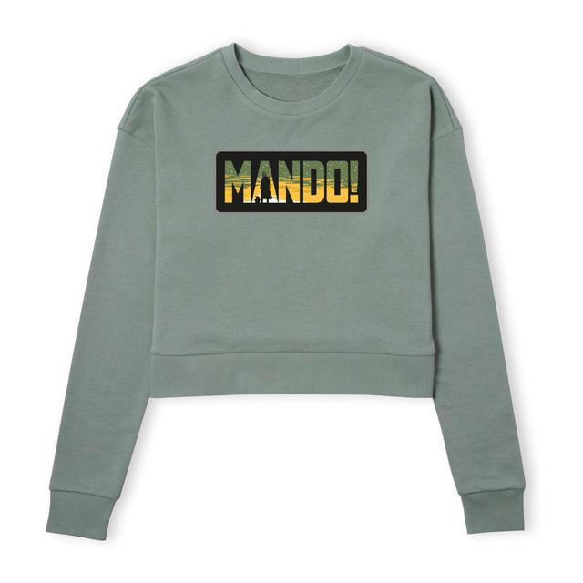 Star Wars The Mandalorian Mando! Women's Cropped Sweatshirt - Khaki - XL on Productcaster.