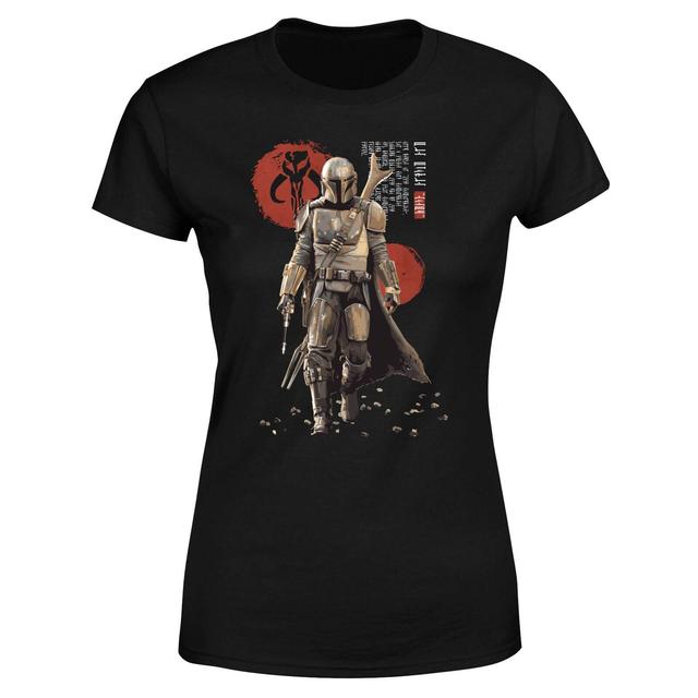 Star Wars The Mandalorian Mando'a Script Women's T-Shirt - Black - XS on Productcaster.