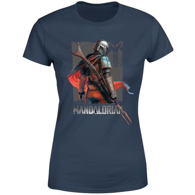 Star Wars The Mandalorian Colour Edit Women's T-Shirt - Navy - M on Productcaster.