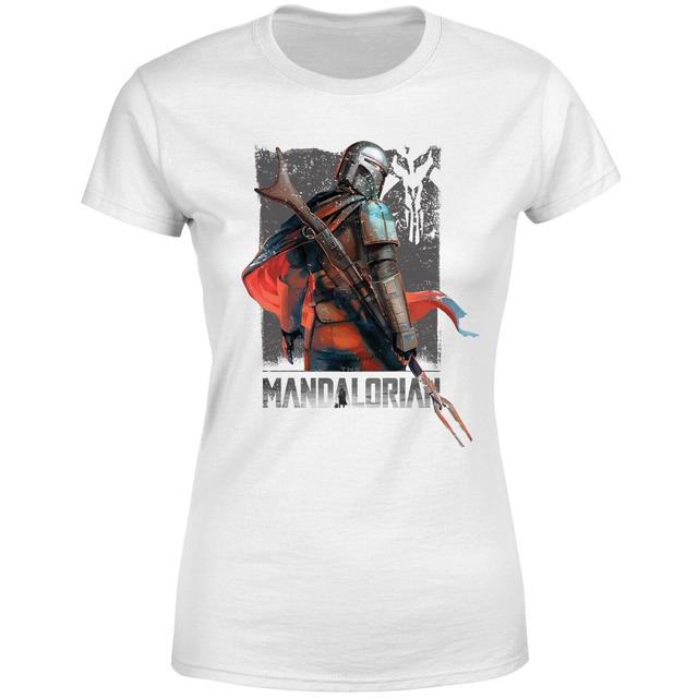 Star Wars The Mandalorian Colour Edit Women's T-Shirt - White - XS on Productcaster.