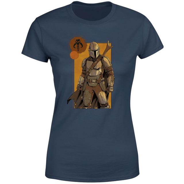 Star Wars The Mandalorian Composition Women's T-Shirt - Navy - S on Productcaster.