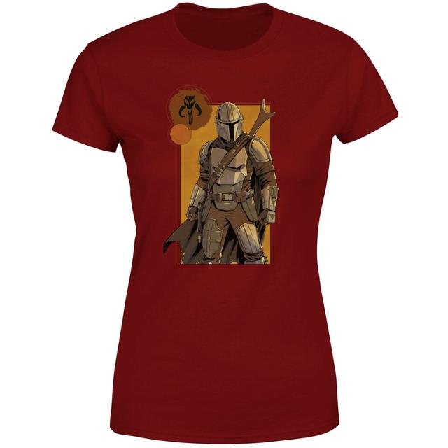 Star Wars The Mandalorian Composition Women's T-Shirt - Burgundy - S on Productcaster.