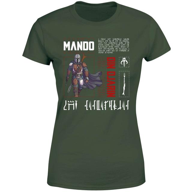 Star Wars The Mandalorian Biography Women's T-Shirt - Green - S on Productcaster.