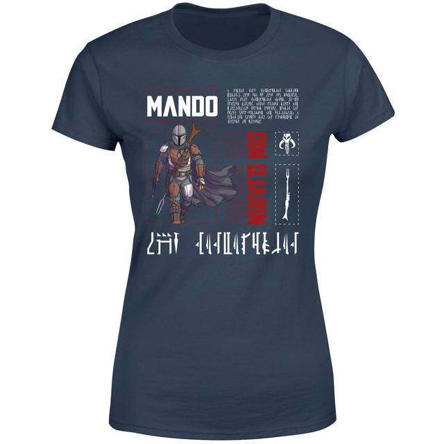 Star Wars The Mandalorian Biography Women's T-Shirt - Navy - L on Productcaster.