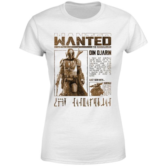 Star Wars The Mandalorian Wanted Women's T-Shirt - White - L on Productcaster.