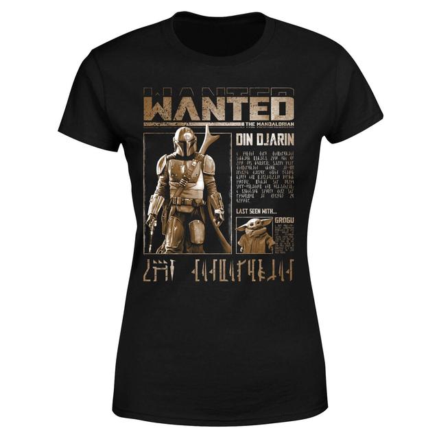 Star Wars The Mandalorian Wanted Women's T-Shirt - Black - XL on Productcaster.