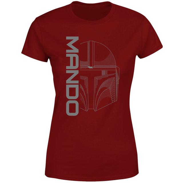 Star Wars The Mandalorian Mando Women's T-Shirt - Burgundy - S on Productcaster.