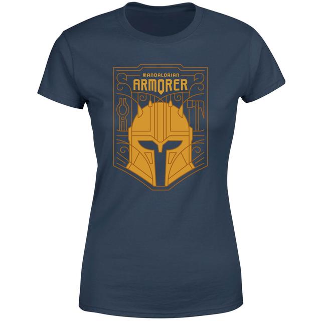 Star Wars The Mandalorian The Armorer Badge Women's T-Shirt - Navy - XS on Productcaster.