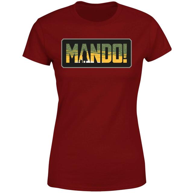 Star Wars The Mandalorian Mando! Women's T-Shirt - Burgundy - XS on Productcaster.