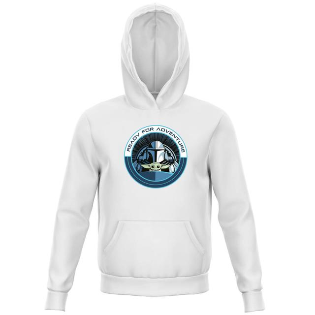 Star Wars The Mandalorian Ready For Adventure Kids' Hoodie - White - 7-8 Years on Productcaster.