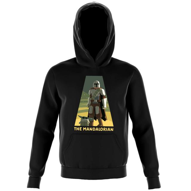 Star Wars The Mandalorian Artistic Pose Kids' Hoodie - Black - 11-12 Jahre on Productcaster.