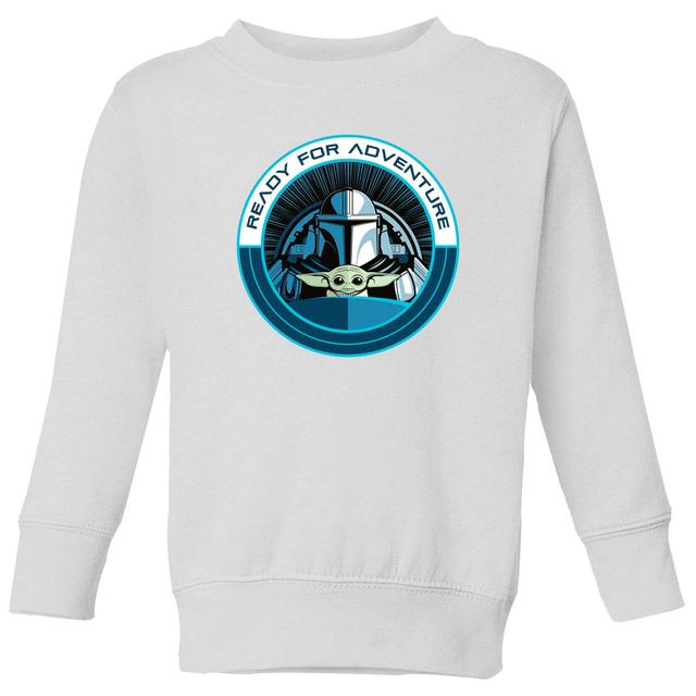 Star Wars The Mandalorian Ready For Adventure Kids' Sweatshirt - White - 7-8 Jahre on Productcaster.