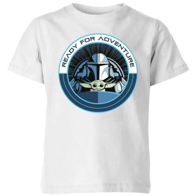 Star Wars The Mandalorian Ready For Adventure Kids' T-Shirt - White - 9-10 Years on Productcaster.