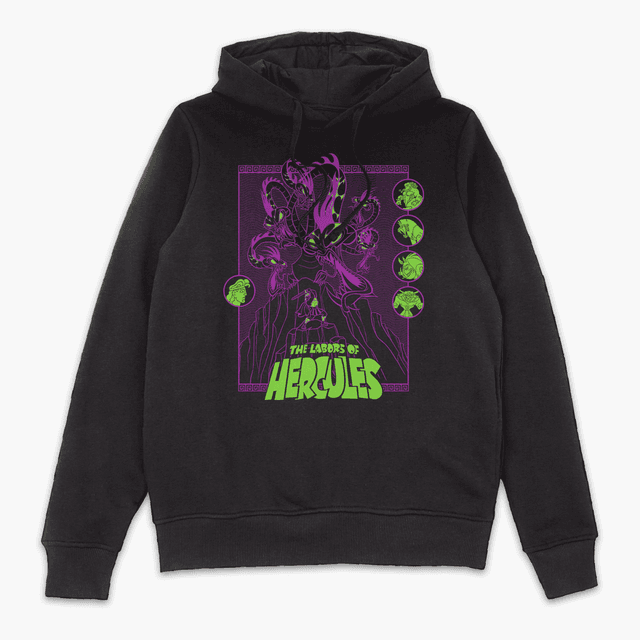 Hercules Labors Of Hercules Hoodie - Black - XL - Black on Productcaster.