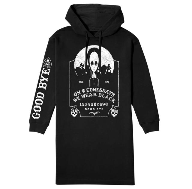 The Addams Family On Wednesday's We Wear Black Women's Hooded Dress - Black - M - Nero on Productcaster.