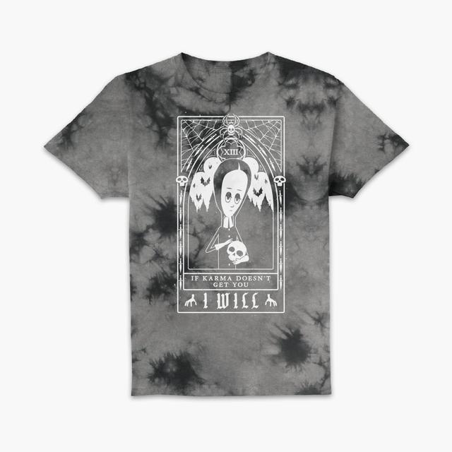 The Addams Family If Karma Doesn't Get You. I Will Men's T-Shirt - Black Tie Dye - L - Black Tie Dye on Productcaster.