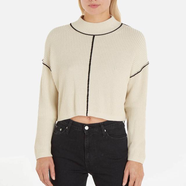 Calvin Klein Jeans Contrast Seams Cotton Sweatshirt - M on Productcaster.