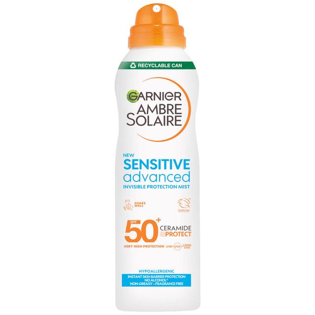 Garnier Ambre Solaire SPF 50+ Sensitive Advanced Dry Mist Sun Spray 150ml on Productcaster.