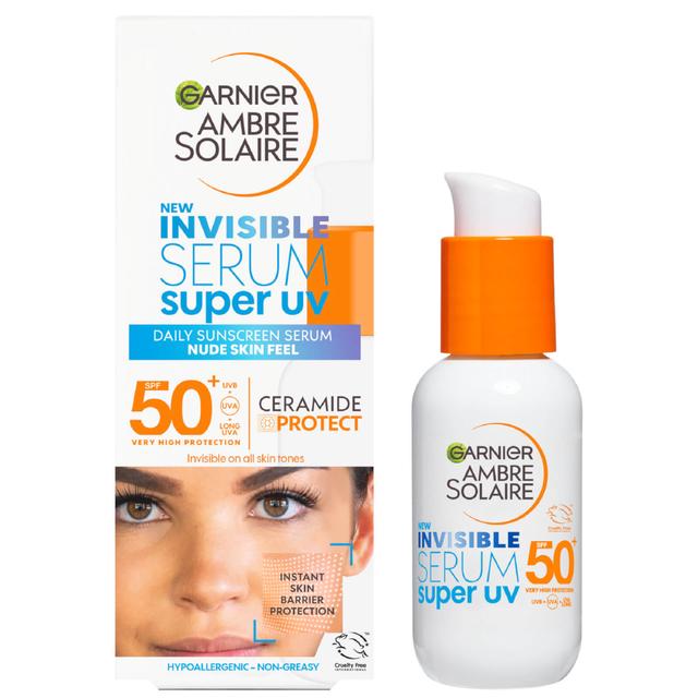 Garnier Ambre Solaire SPF 50+ Super UV Invisible Face Serum 30ml on Productcaster.