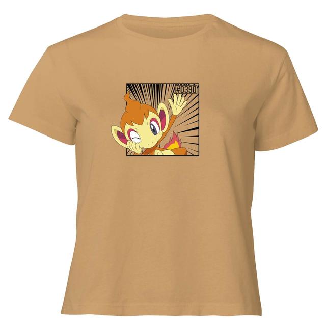 Pokemon Chimchar Women's Cropped T-Shirt - Tan - XL on Productcaster.