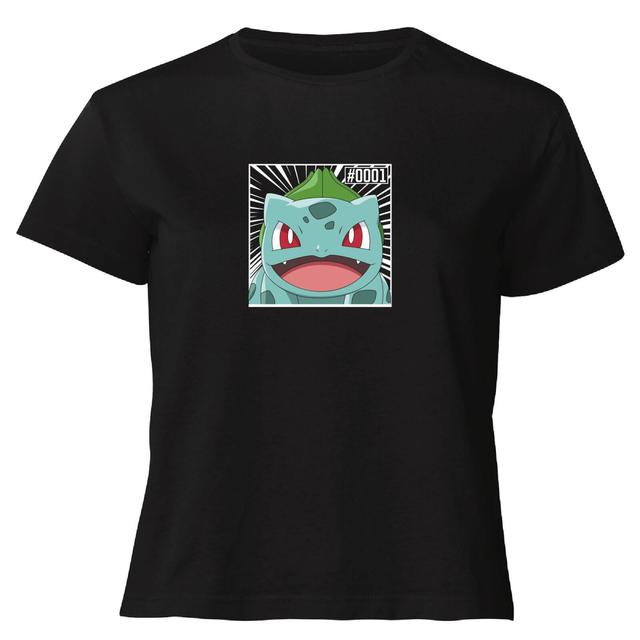 Pokémon Pokédex Bulbasaur #0001 Women's Cropped T-Shirt - Black - M on Productcaster.