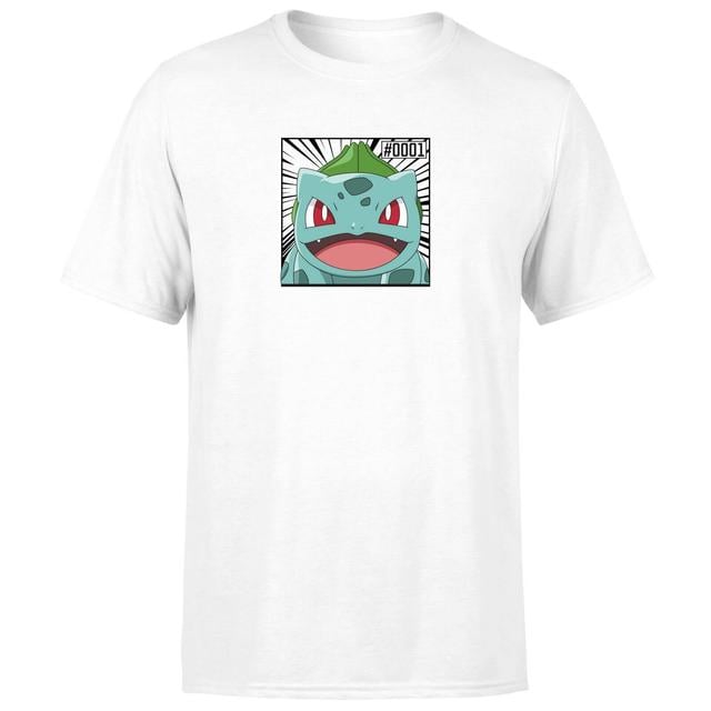 Pokémon Pokédex Bulbasaur #0001 Hombre Camiseta - Blanco - L on Productcaster.