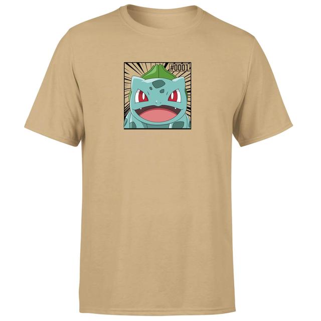 Pokémon Pokédex Bulbasaur #0001 Men's T-Shirt - Tan - XL on Productcaster.