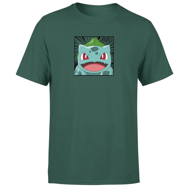 Pokémon Pokédex Bulbasaur #0001 Hombre Camiseta - Verde - M on Productcaster.