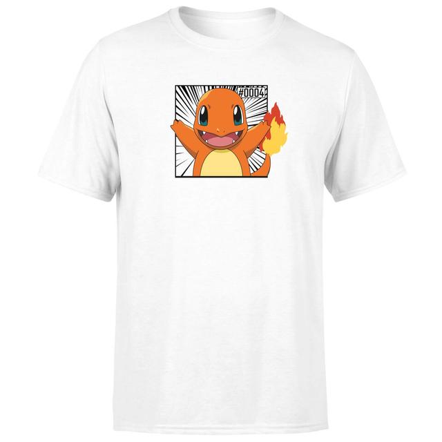 Pokémon Pokédex Charmander #0004 Hombre Camiseta - Blanco - 3XL on Productcaster.