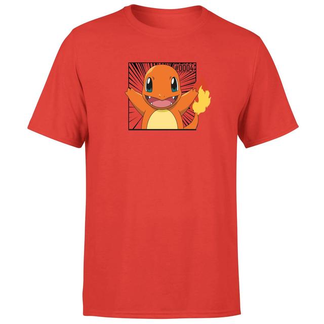 Pokémon Pokédex Charmander #0004 Hombre Camiseta - Rojo - S on Productcaster.