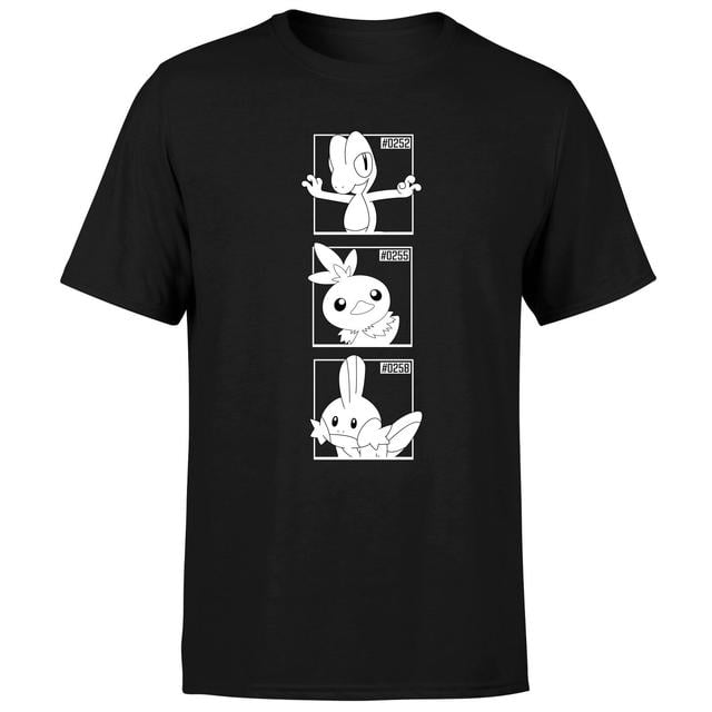 Pokemon Generation 3 Monochrome Starters Men's T-Shirt - Black - XS on Productcaster.