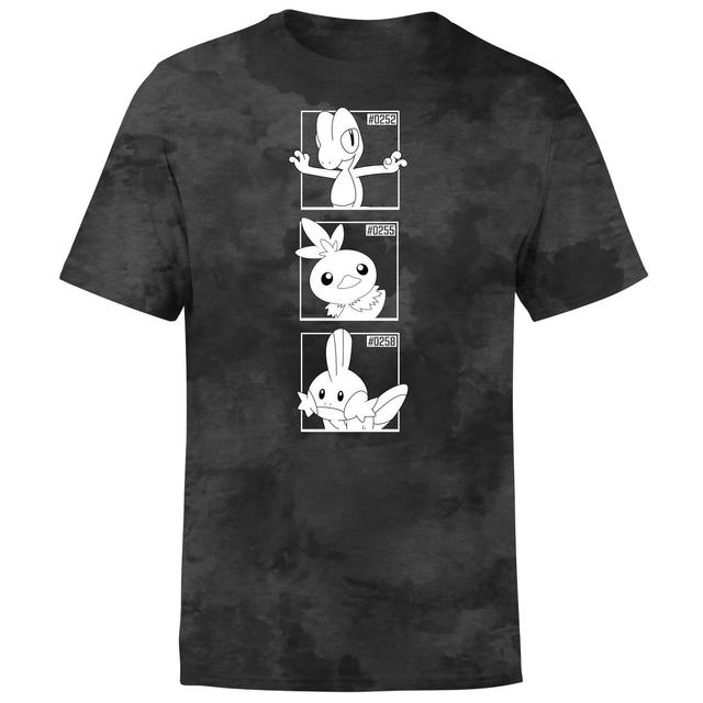 Pokemon Generation 3 Monochrome Starters Men's T-Shirt - Black Tie Dye - XL on Productcaster.