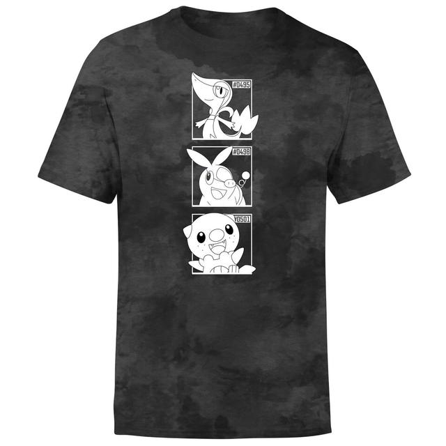 Pokemon Generation 5 Monochrome Starters Men's T-Shirt - Black Tie Dye - S on Productcaster.