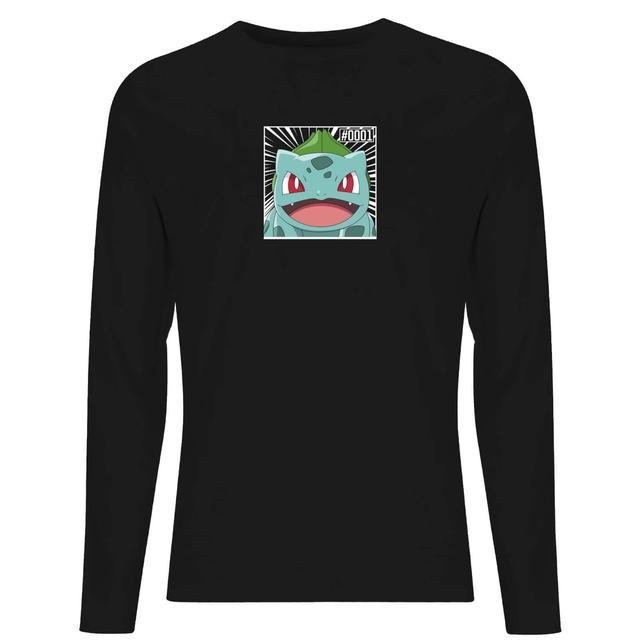 Pokémon Pokédex Bulbasaur #0001 Men's Long Sleeve T-Shirt - Black - L on Productcaster.