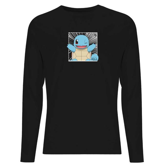 Pokémon Pokédex Squirtle #0007 Men's Long Sleeve T-Shirt - Black - XL on Productcaster.