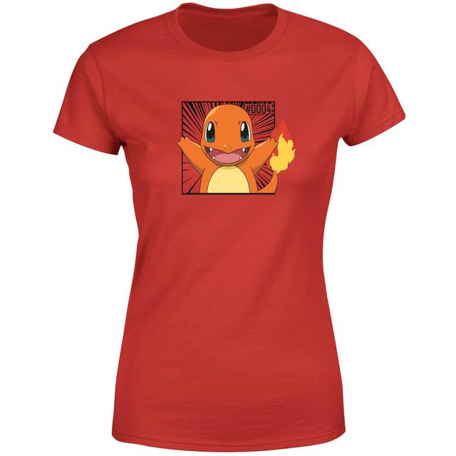 Pokémon Pokédex Charmander #0004 T-Shirt da Donna - Rosso - XL on Productcaster.