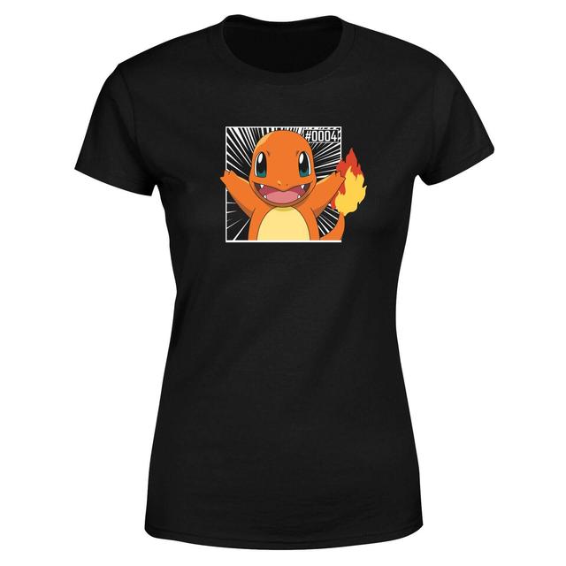 Pokémon Pokédex Glumanda #0004 Frauen T-Shirt - Schwarz - 3XL on Productcaster.