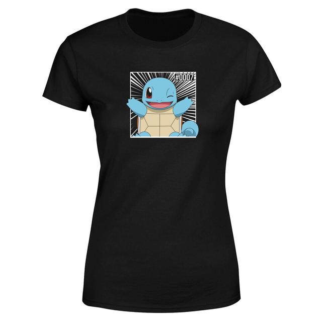 Pokémon Pokédex Squirtle #0007 Women's T-Shirt - Black - S on Productcaster.