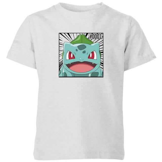 Pokémon Pokédex Bulbasaur #0001 Kids' T-Shirt - Grey - 5-6 år on Productcaster.