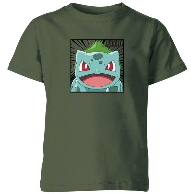 Pokémon Pokédex Bisasam #0001 Kinder T-Shirt - Green - 3-4 Jahre on Productcaster.