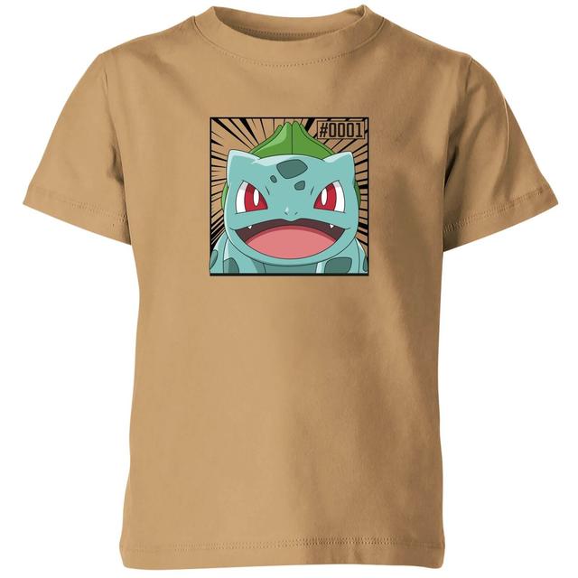 Pokémon Pokédex Bisasam #0001 Kinder T-Shirt - Tan - 3-4 Jahre on Productcaster.