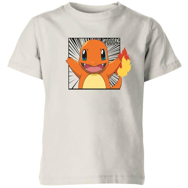 Pokémon Pokédex Glumanda #0004 Kinder T-Shirt - Creme - 7-8 Jahre on Productcaster.